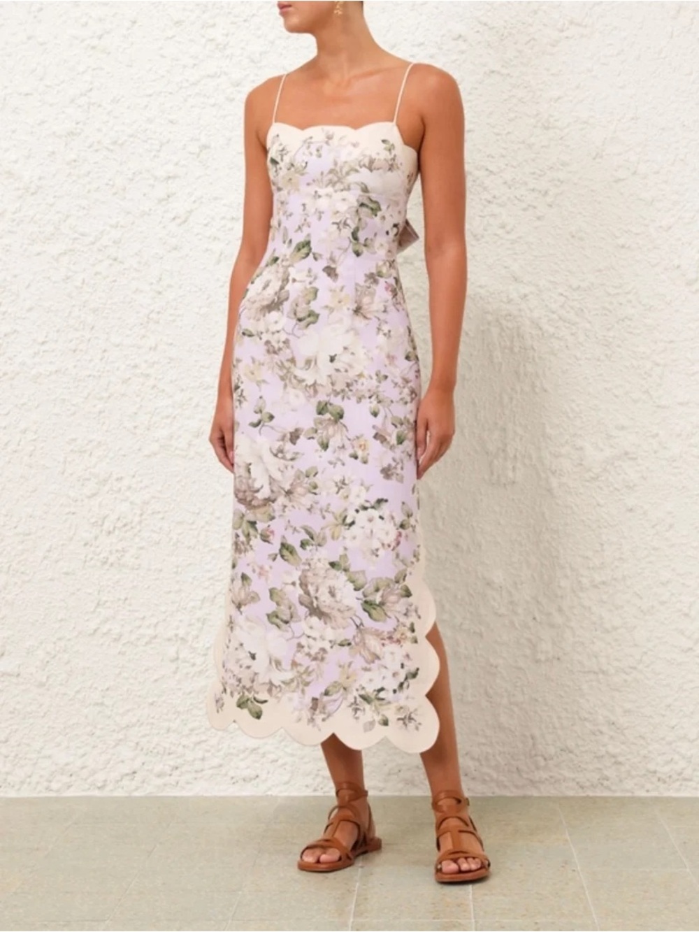 Zimmermann Acacia Scallop Midi Dress Size 0P